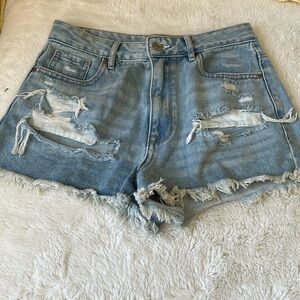 PACSUN distressed jean shorts